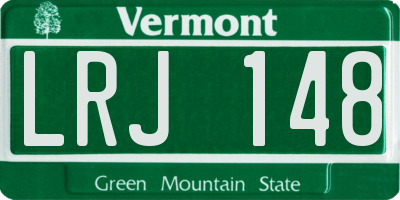 VT license plate LRJ148