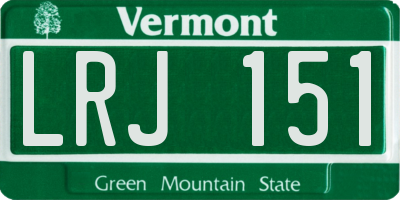 VT license plate LRJ151