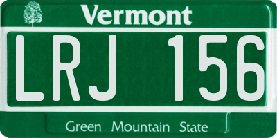 VT license plate LRJ156
