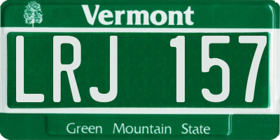 VT license plate LRJ157
