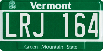 VT license plate LRJ164