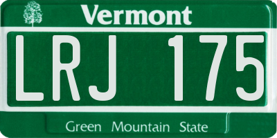VT license plate LRJ175