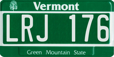 VT license plate LRJ176