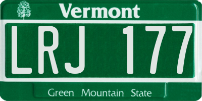 VT license plate LRJ177
