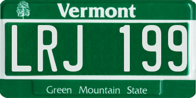 VT license plate LRJ199
