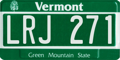 VT license plate LRJ271