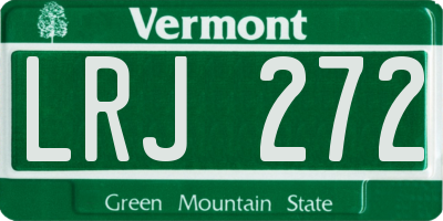 VT license plate LRJ272
