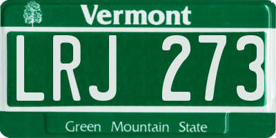 VT license plate LRJ273