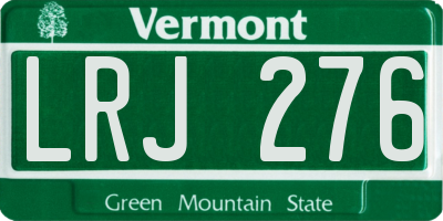 VT license plate LRJ276