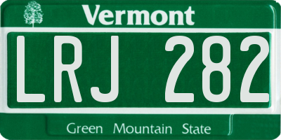 VT license plate LRJ282