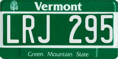 VT license plate LRJ295