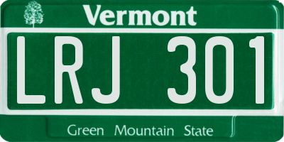 VT license plate LRJ301