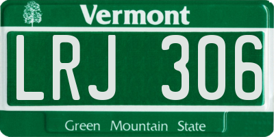 VT license plate LRJ306