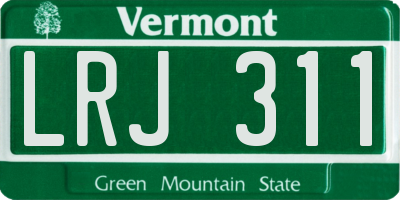VT license plate LRJ311