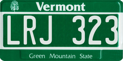 VT license plate LRJ323