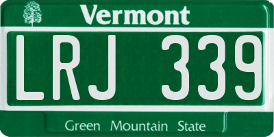 VT license plate LRJ339