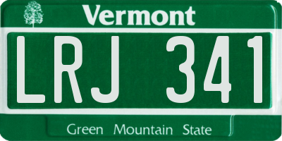 VT license plate LRJ341