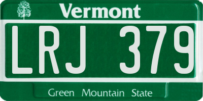 VT license plate LRJ379