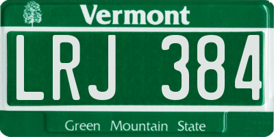 VT license plate LRJ384