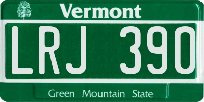 VT license plate LRJ390