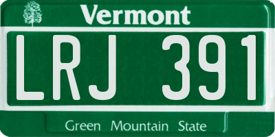 VT license plate LRJ391