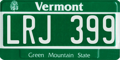 VT license plate LRJ399