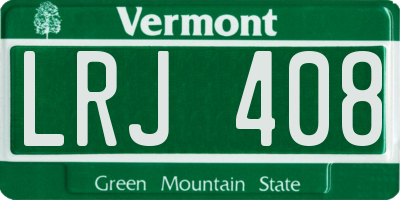 VT license plate LRJ408