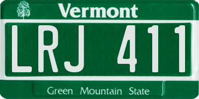 VT license plate LRJ411
