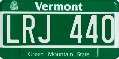 VT license plate LRJ440