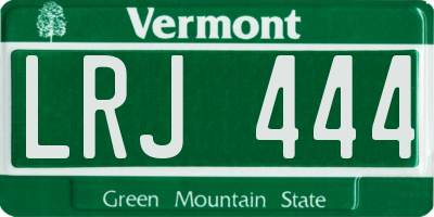 VT license plate LRJ444