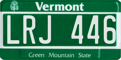 VT license plate LRJ446