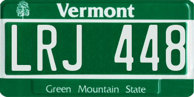 VT license plate LRJ448