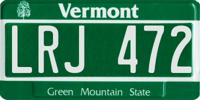 VT license plate LRJ472