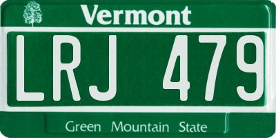 VT license plate LRJ479