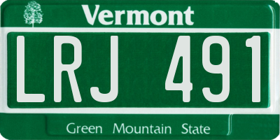 VT license plate LRJ491
