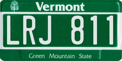 VT license plate LRJ811