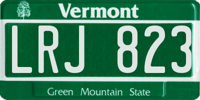 VT license plate LRJ823