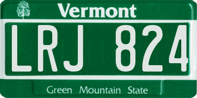 VT license plate LRJ824