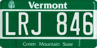 VT license plate LRJ846