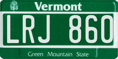 VT license plate LRJ860