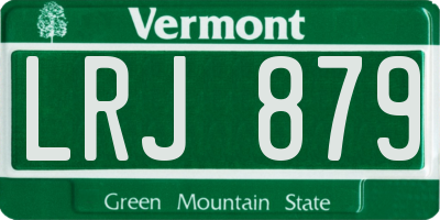 VT license plate LRJ879