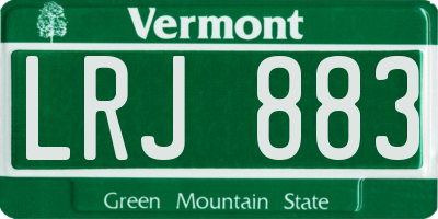 VT license plate LRJ883
