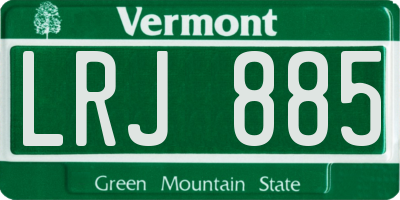VT license plate LRJ885