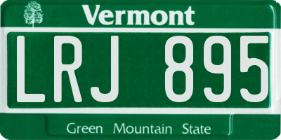 VT license plate LRJ895
