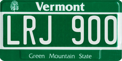 VT license plate LRJ900