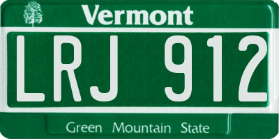 VT license plate LRJ912