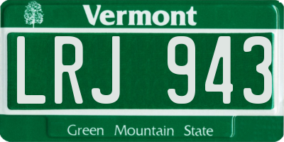 VT license plate LRJ943