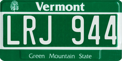 VT license plate LRJ944