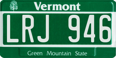 VT license plate LRJ946