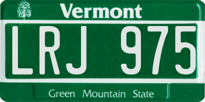 VT license plate LRJ975